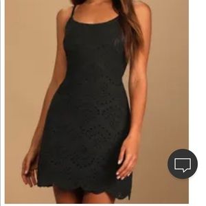 Black eyelet dress